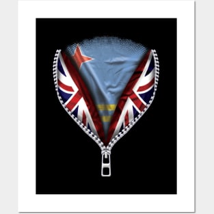 Aruban Flag  Aruba Flag zipped British Flag - Gift for Aruban From Aruba Posters and Art